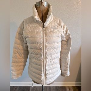 Girls Cream North Face Jaceket